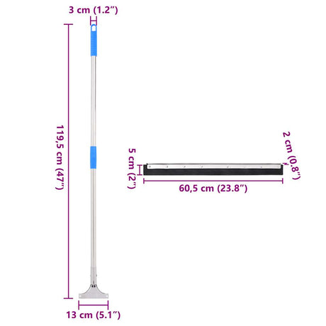 Vloertrekkers 5 st 60,5x119,5 cm staal en rubber - AllerleiShop