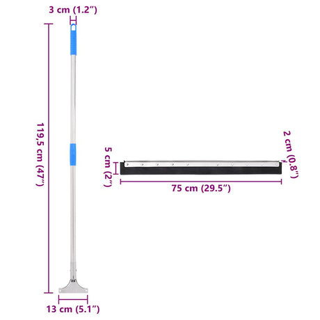 Vloertrekkers 5 st 75x119,5 cm staal en rubber - AllerleiShop