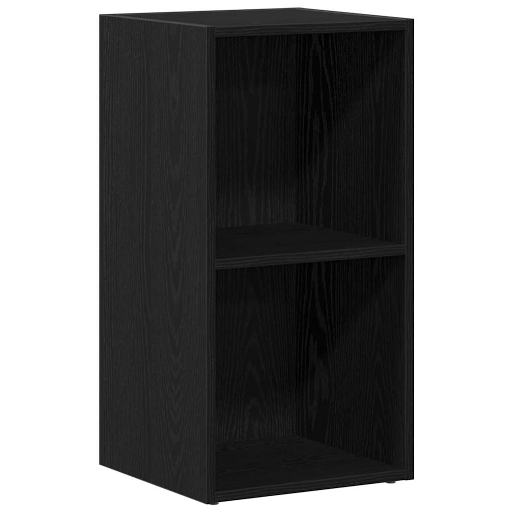 LP Opbergbox 71x34x36 cm spaanplaat zwart eikenkleurig