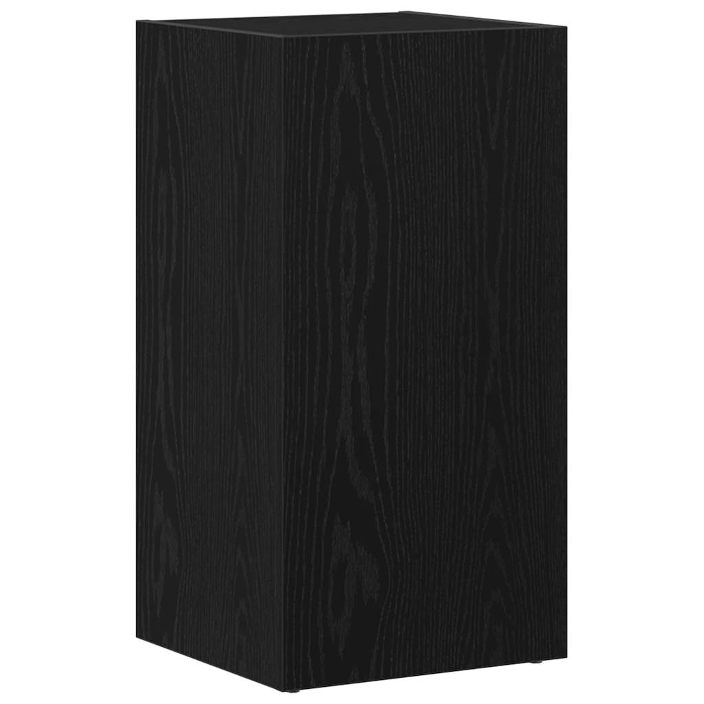 LP Opbergbox 71x34x36 cm spaanplaat zwart eikenkleurig