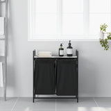 Wasmand 2 vakken met plank grijs sonoma eiken