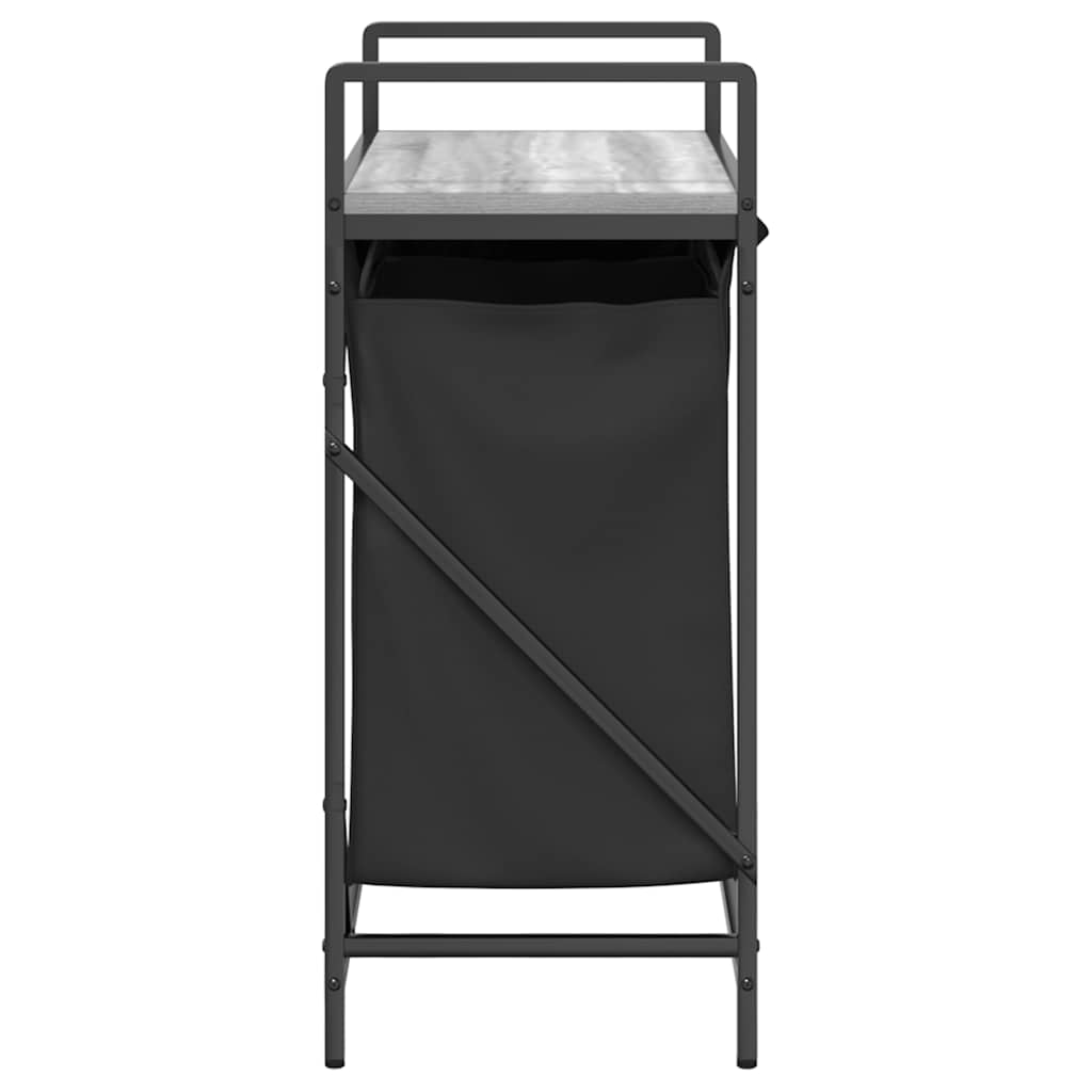 Wasmand 2 vakken met plank grijs sonoma eiken