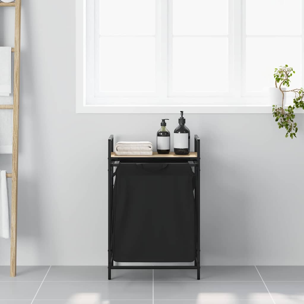 Wasmand 1 vak met plank sonoma eikenkleurig