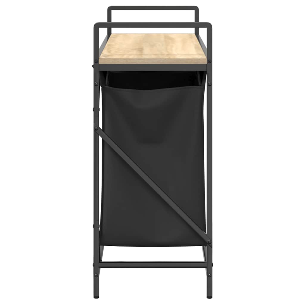 Wasmand 2 vakken met plank sonoma eikenkleurig