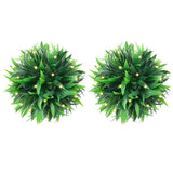 Kunstbuxusballen met LED-verlichting 2 st 20 cm groen