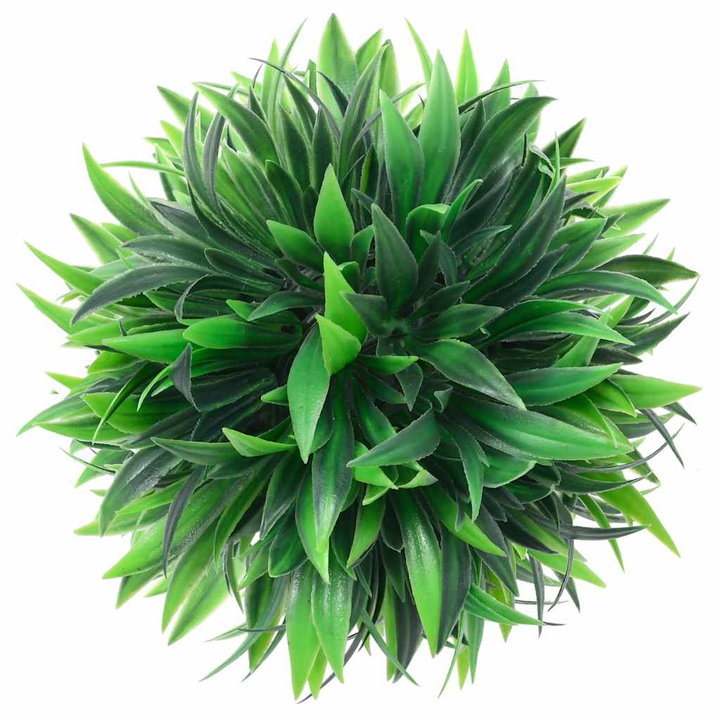 Kunstbuxusballen met LED-verlichting 2 st 20 cm groen