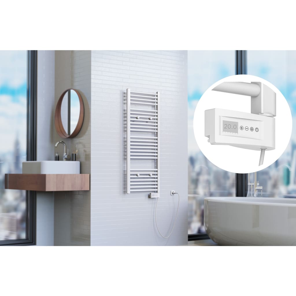 EISL Badkamerradiator met timer 120x50x15 cm wit - AllerleiShop