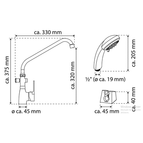 EISL Badmengkraanset SPEED II chroomkleurig - AllerleiShop