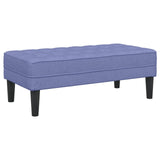 2-delig bankstel met kussens jeans blauw stof