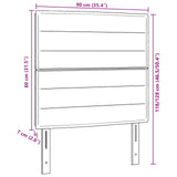 Hoofdbord Zwart Stof 90 cm Hoofdbord Rechthoekig Modern