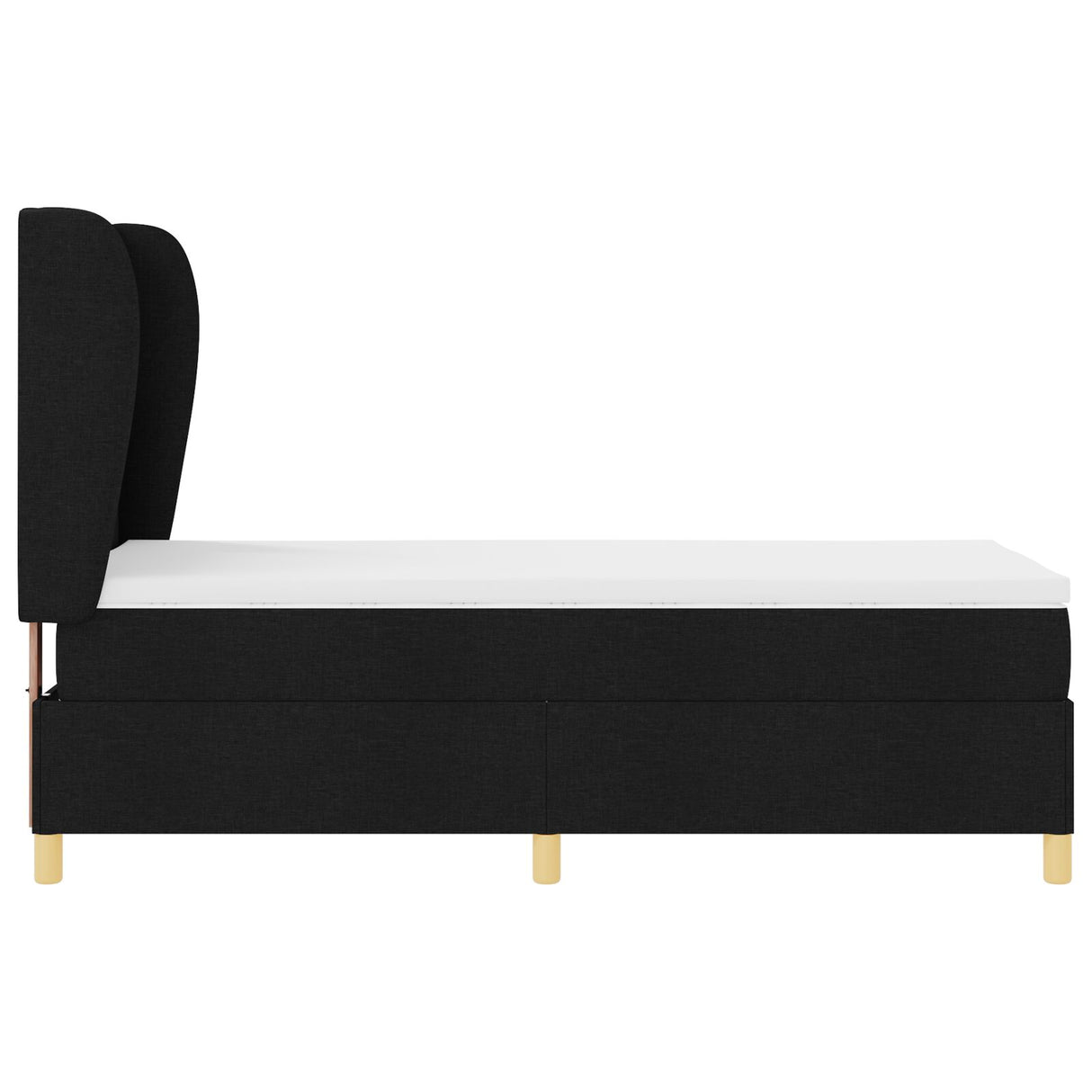 Bedframe met Matras Zwart Stof 90 x 190 cm Bedmatras