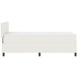 Boxspringbed met Matras & LED Crème Eenpersoons Corduroy Stof