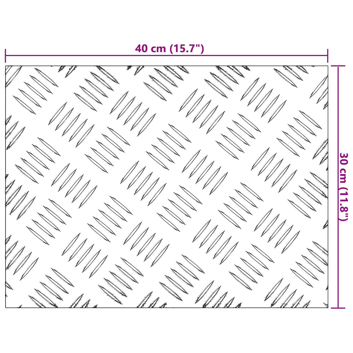 Aluminium Checker Platen - 2 Pak, Antislip, 40x30 cm