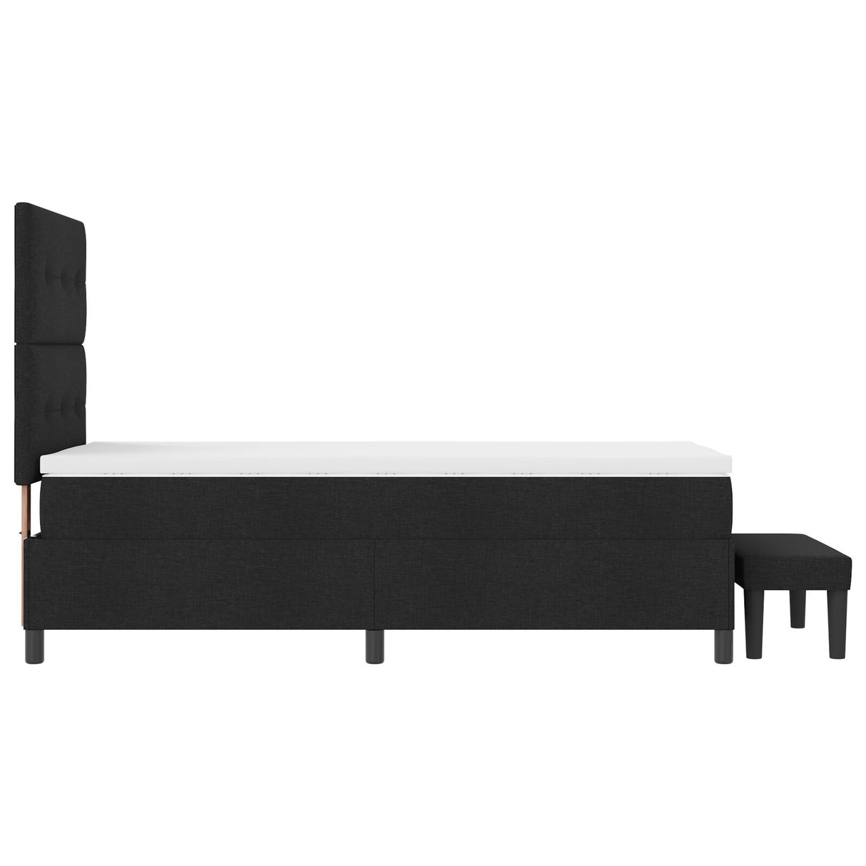 Boxspringbed met Matras & Bank Zwart 90x190 cm Stof