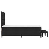 Boxspringbed met Matras & Bank Zwart 90x190 cm Stof