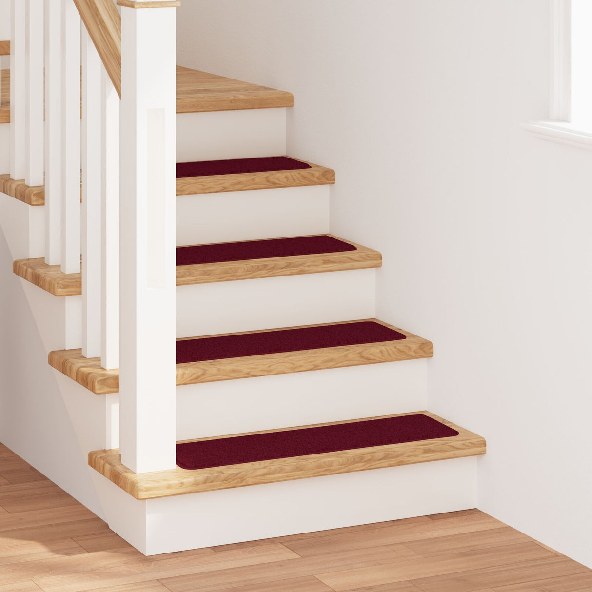 Trapmatten met latex achterkant Bordeaux 20x75 cm