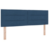 LED Hoofdbord Lijnenontwerp Blauw 160 cm Stof