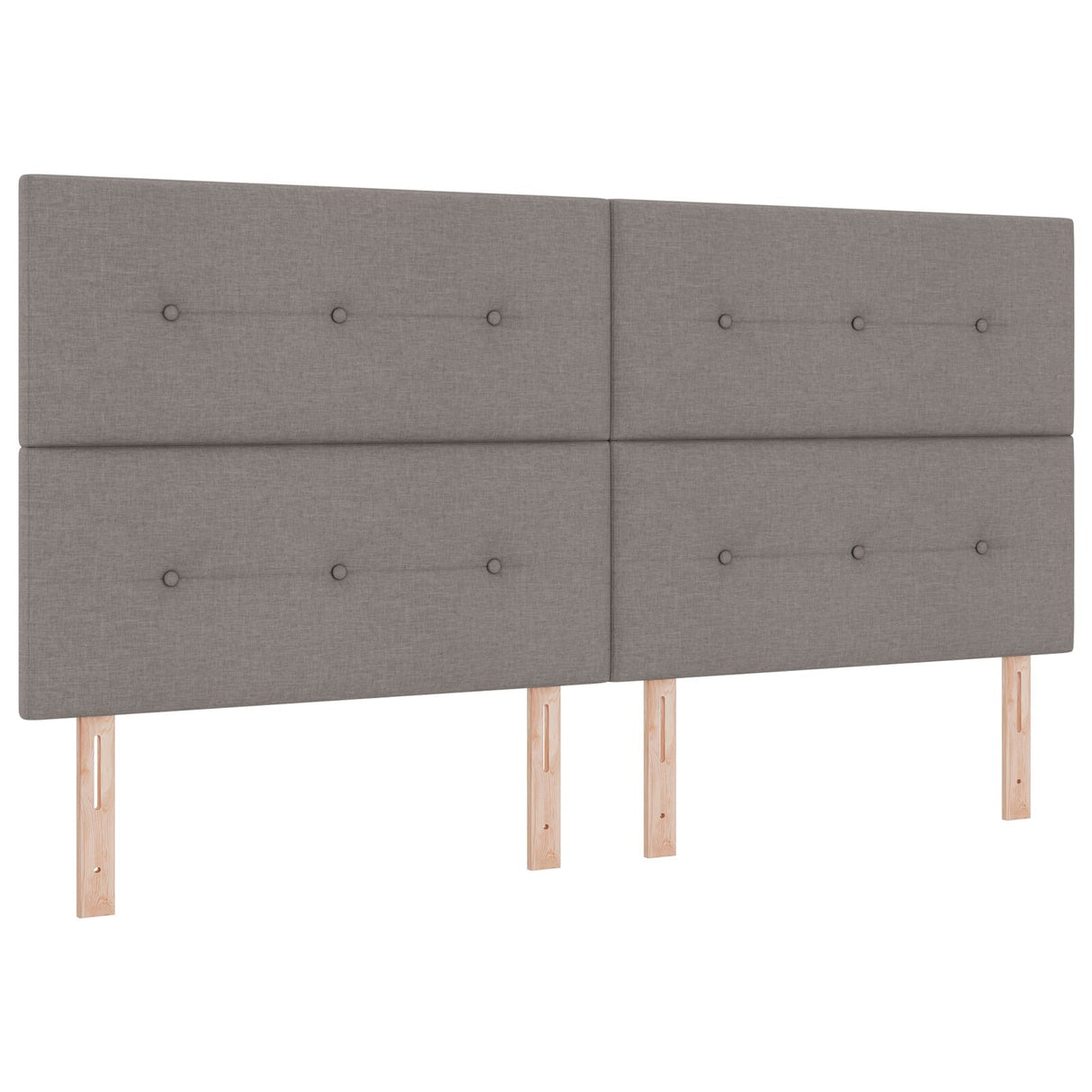 Hoofdbord Knop-Gestoffeerd Taupe 200 cm Stof