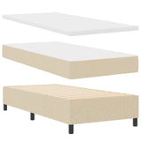 Boxspringbed met Matras Crème Eenpersoons Stof