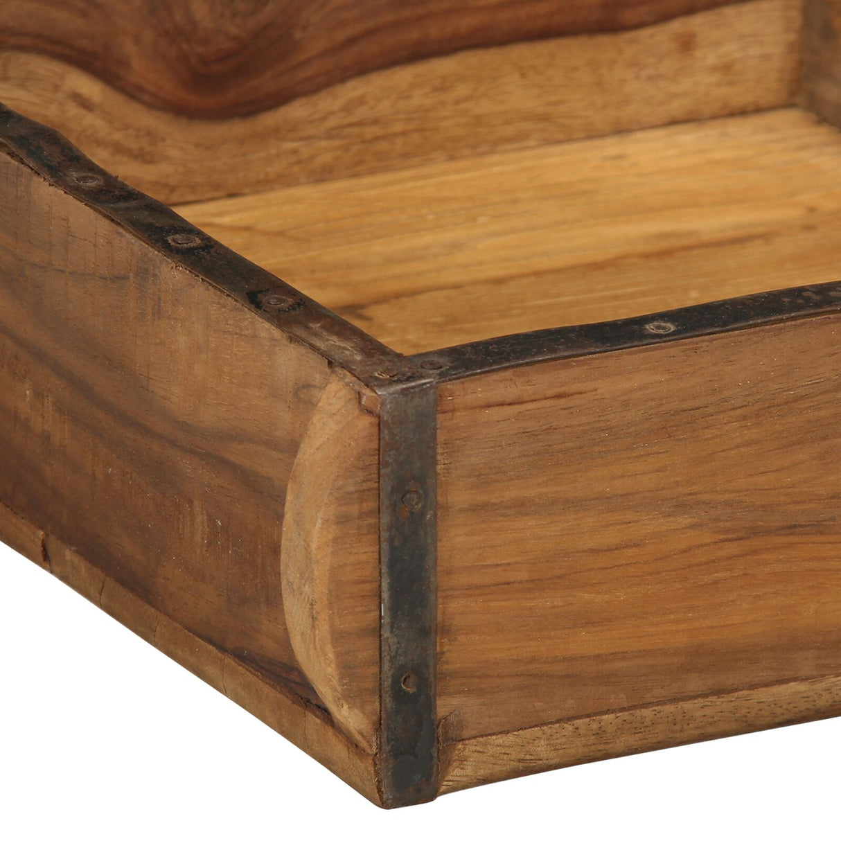 Dienbladen 4 stuks 31x29x10 cm Massief Hout Gerecycled