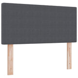 Boxspringbed met Matras Donkergrijs 80x200 cm Corduroy Stof