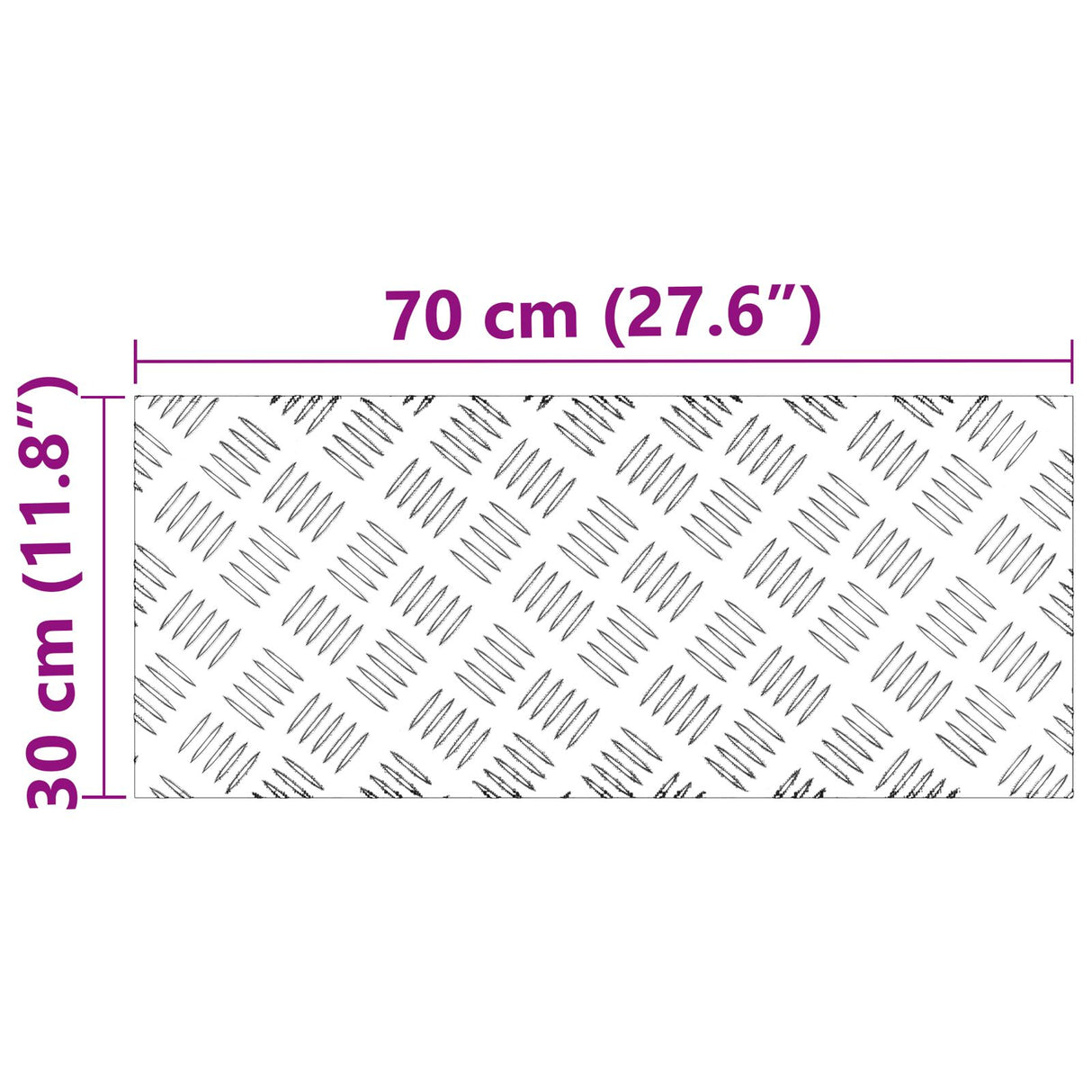 Aluminium Checker Plates 4 st Anti-slip 70x30 cm