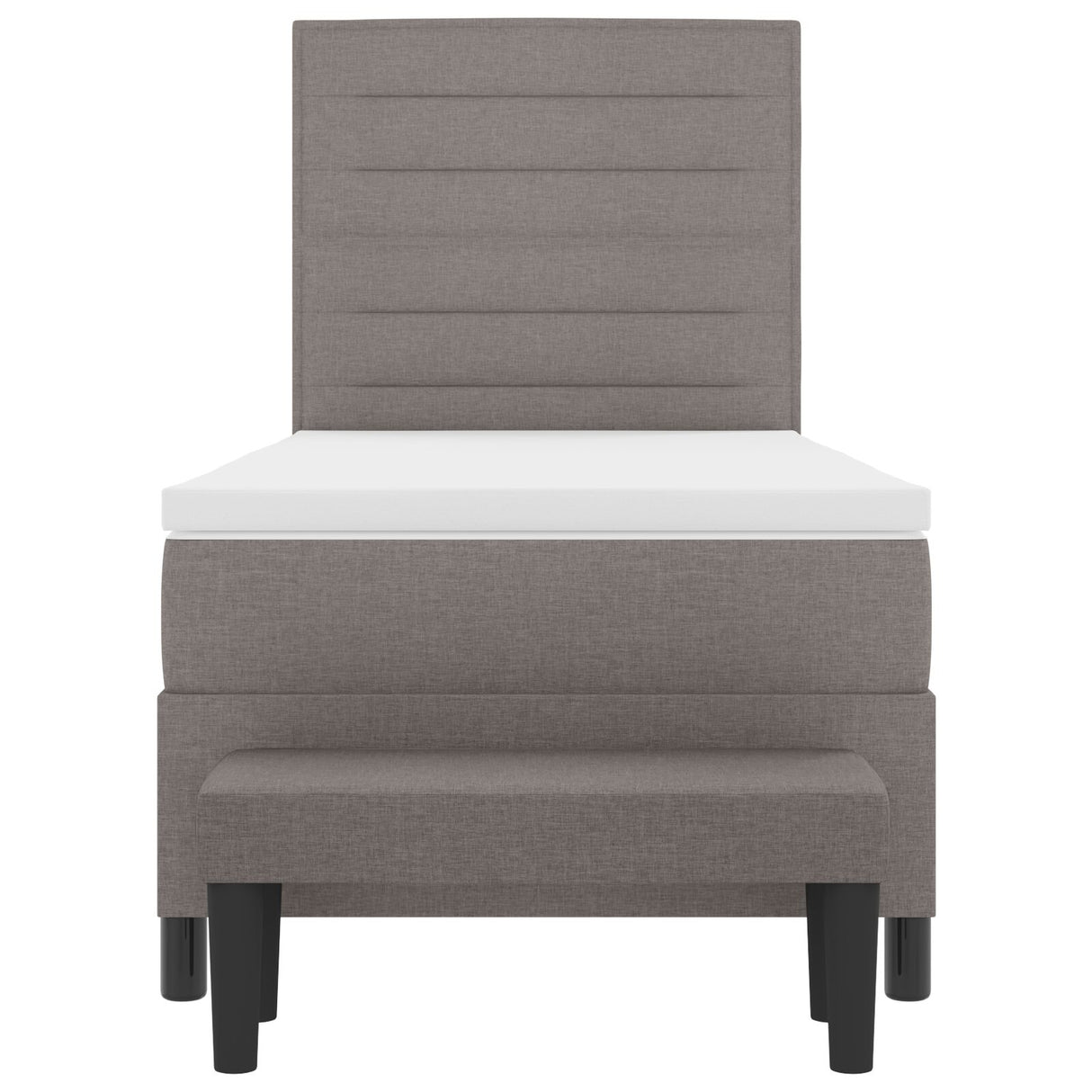 Boxspring Bed met Matras & Bank Taupe 90x190 cm Stof