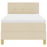 Boxspringbed met Matras Crème 90x190 cm Stof