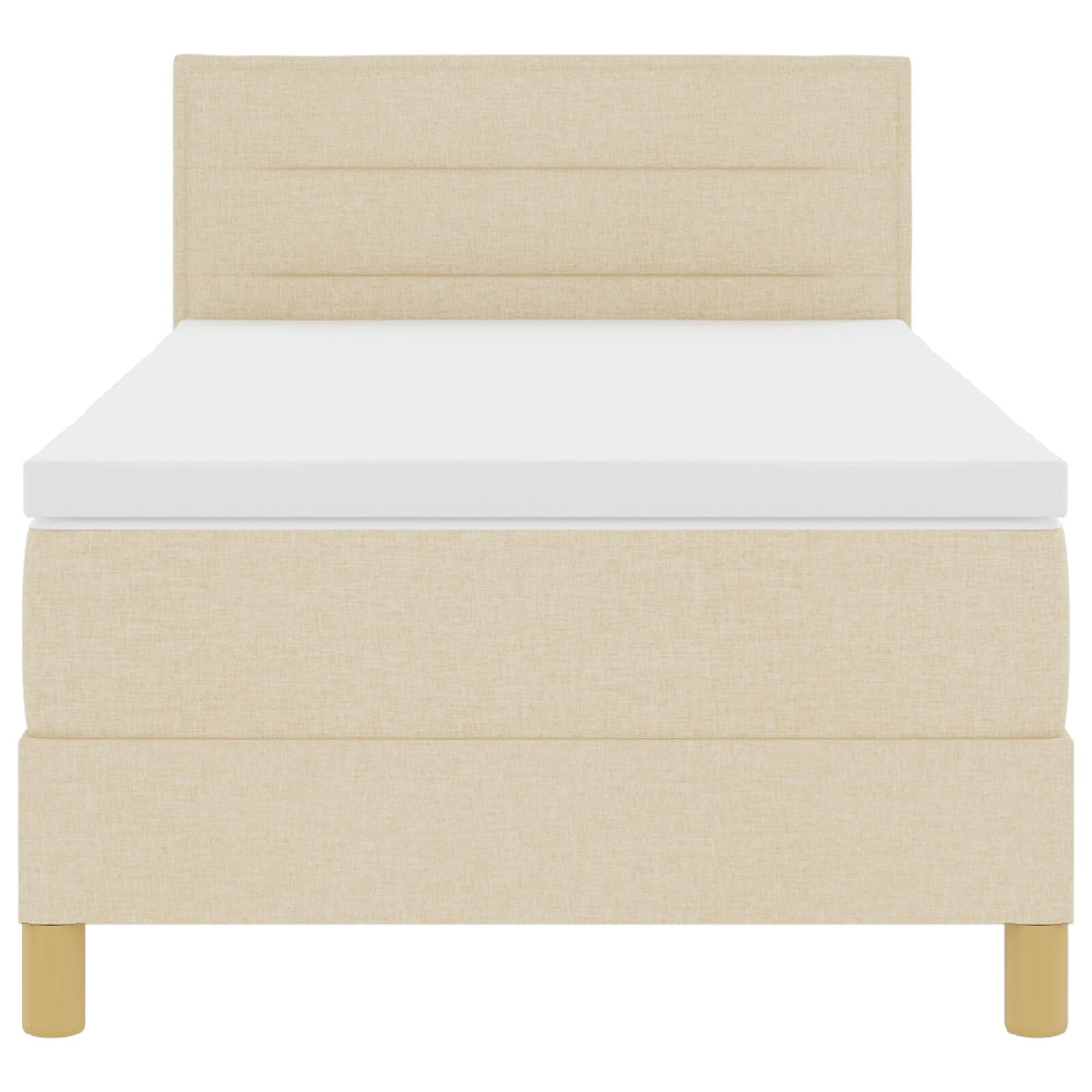 Boxspring Bed met Matras Crème 90x190 cm Stof