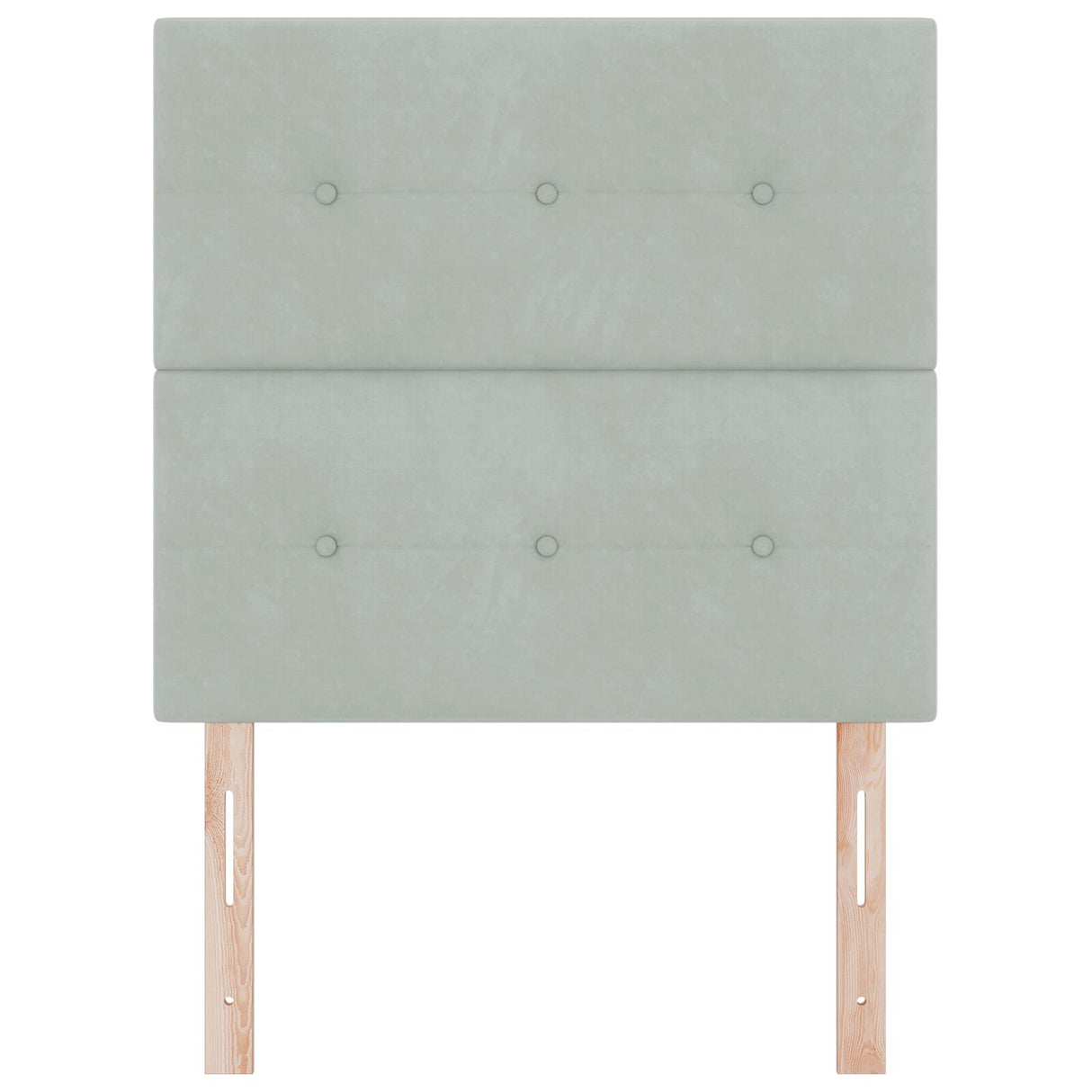 LED Hoofdeinde Lichtgrijs 80 cm Fluweel