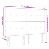 Hoofdbord Knop Tufted Donkerblauw 180 cm Fluweel
