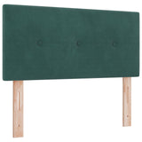 Boxspring Bed met Matras Donkergroen Eenpersoons Fluweel
