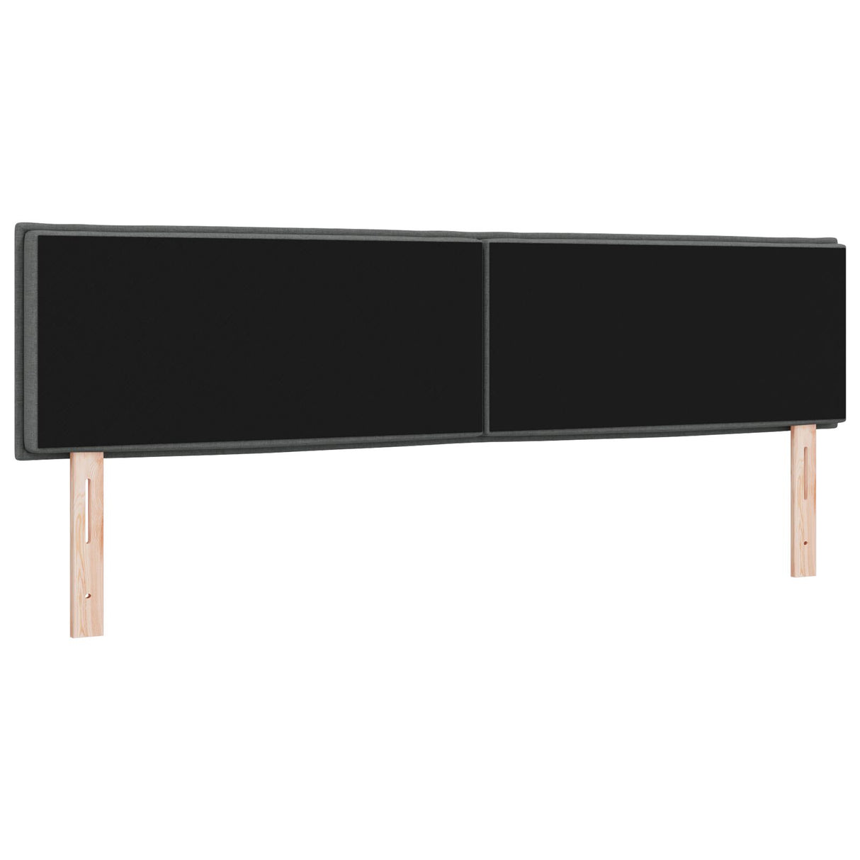 LED Hoofdeinde Lijnen Ontwerp Donker Grijs 90 cm Stof