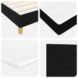 Boxspringbed met Matras Zwart 80x200 cm Stof