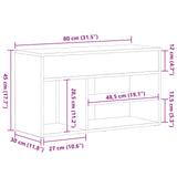 Bankje Zwart Eiken 60x30x45 cm Geengineerd Hout