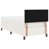 Boxspring Bed met Matras Crème 80x200 cm Corduroy Stof