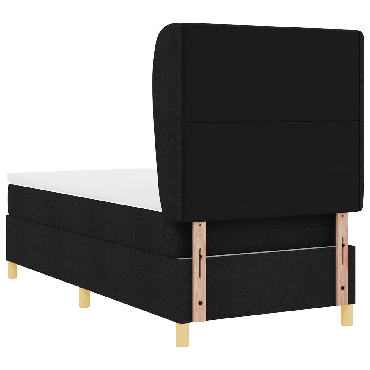 Bedframe met Matras Zwart Stof 90 x 190 cm Bedmatras