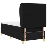 Bedframe met Matras Zwart Stof 90 x 190 cm Bedmatras