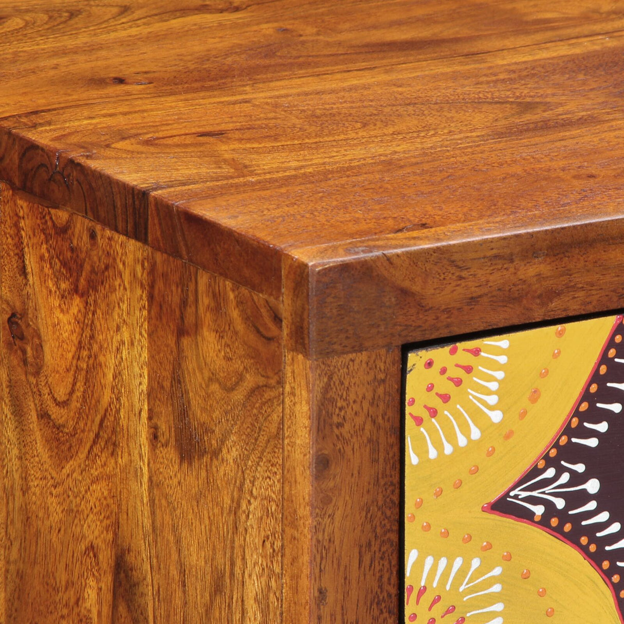 Bijzettafels Bruin Massief Mangohout Klein Decoratieve Inzetten