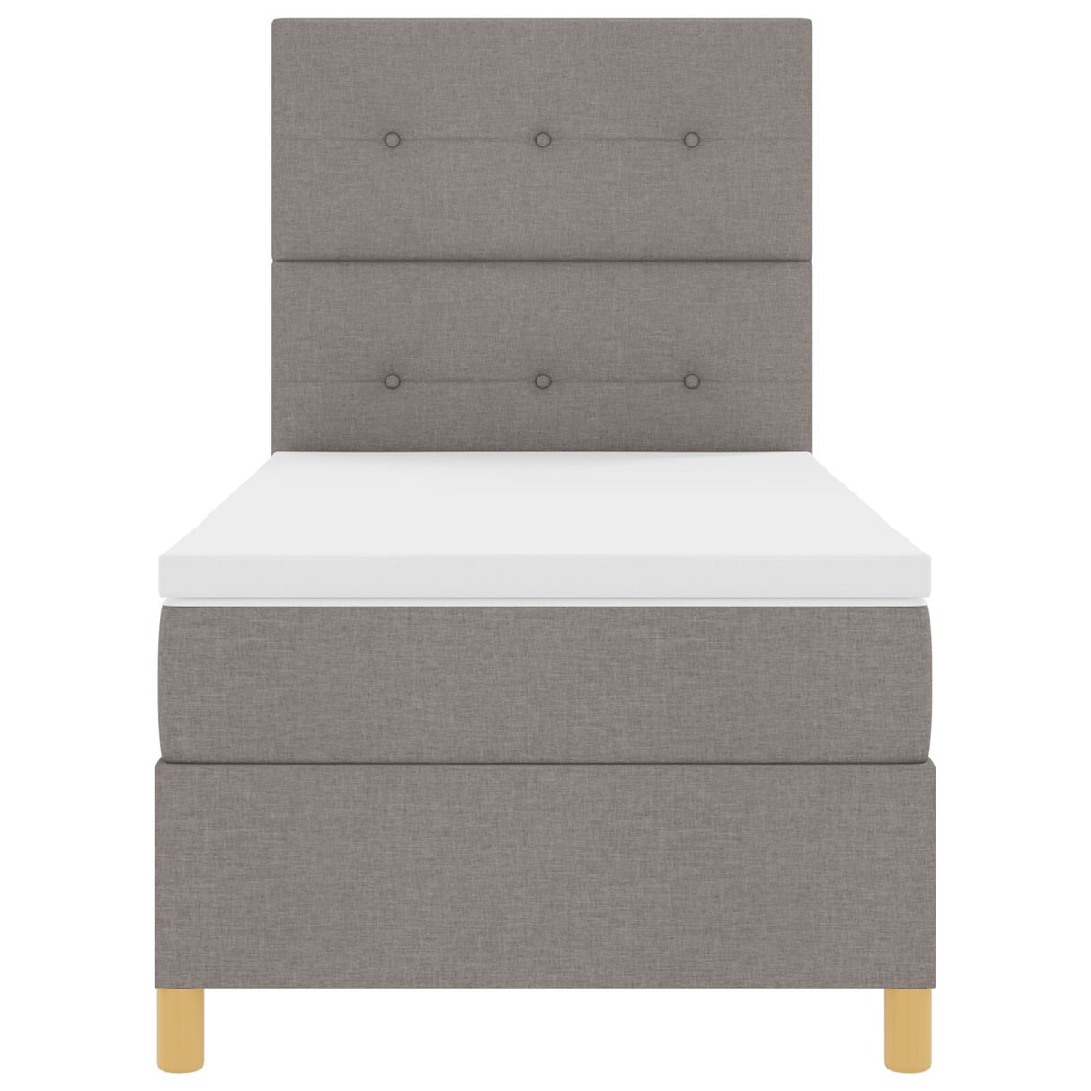 Boxspringbed met matras Taupe Eenpersoons Stof