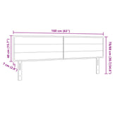 LED Hoofdbord Lijnenontwerp Blauw 160 cm Stof