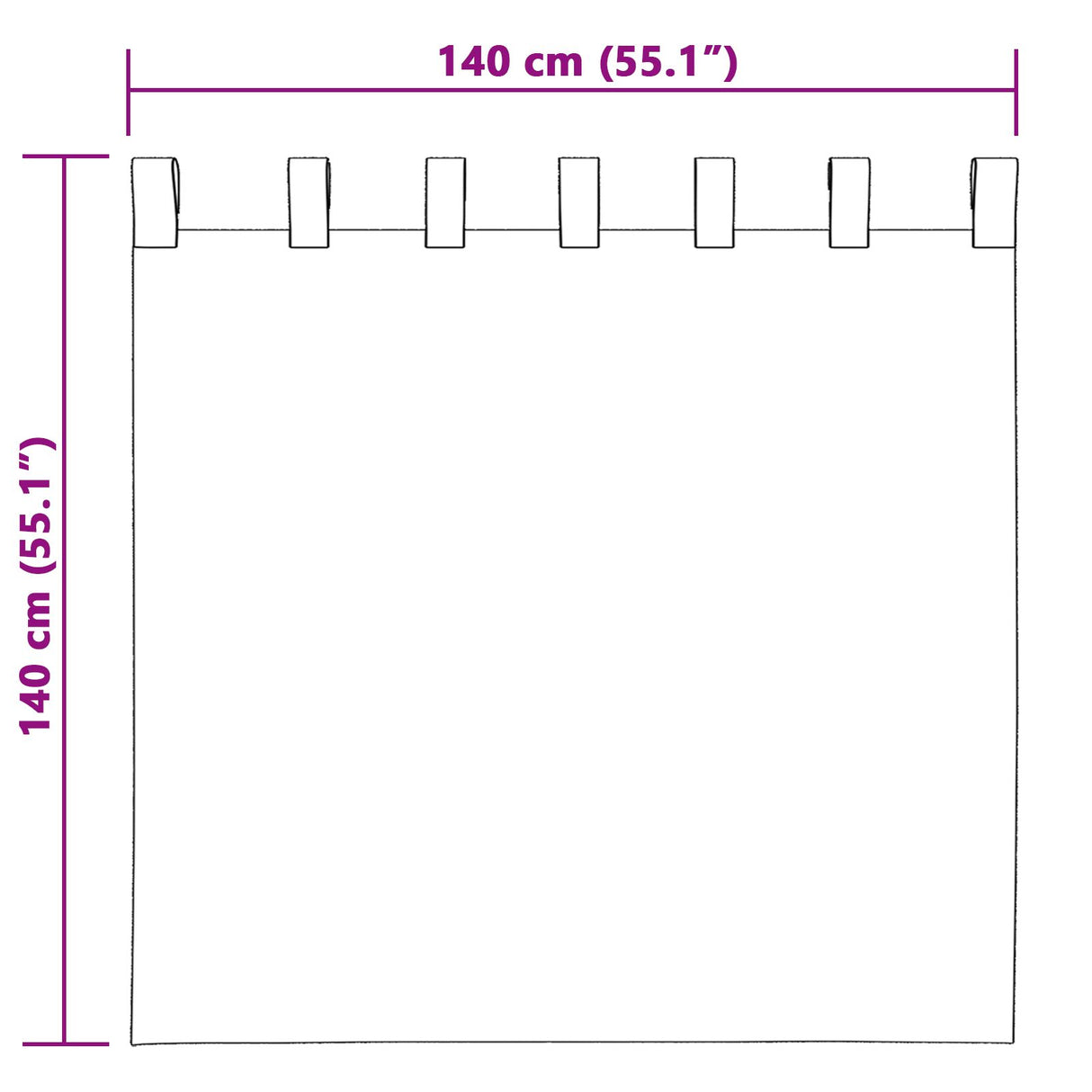 Blackout Gordijnen met Hanging Lussen 2 stuks Crème Velours