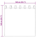 Blackout Gordijnen met Hanging Lussen 2 stuks Crème Velours