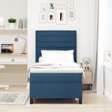 Boxspringbed met Matras Blauw 80x200 cm Stof