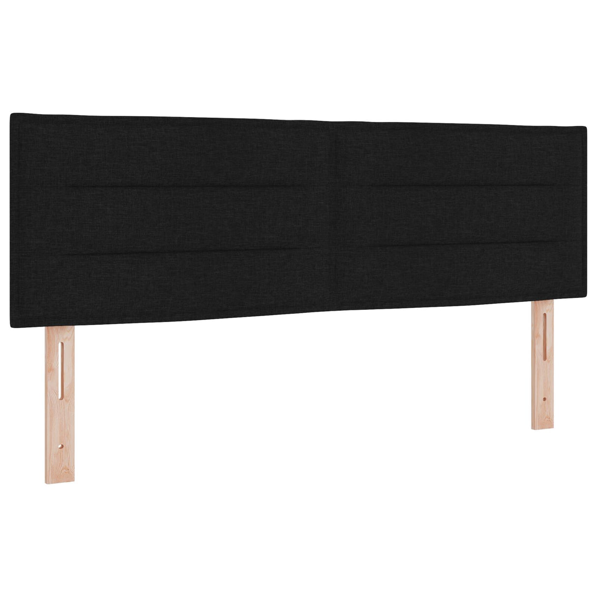 LED Hoofdbord Lijnen Ontwerp Zwart 160 cm Stof