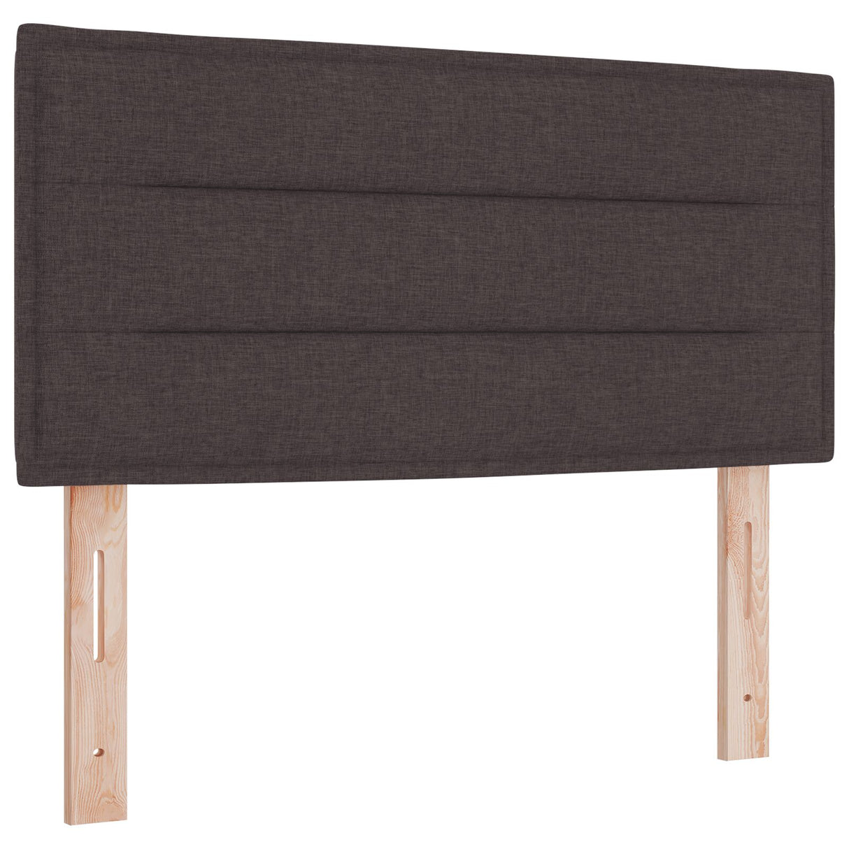 Bedframe met Matras Donkerbruin, Wit Stof 90 x 190 cm Bedframe