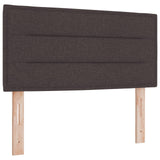 Bedframe met Matras Donkerbruin, Wit Stof 90 x 190 cm Bedframe