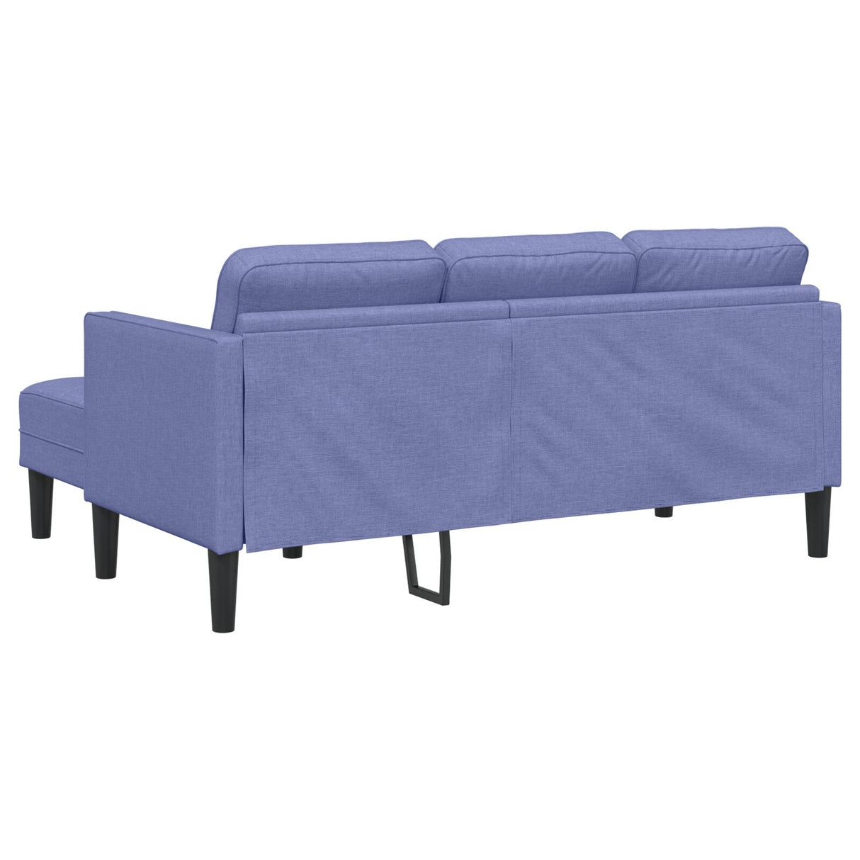 2-delig bankstel met kussens jeans blauw stof