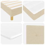 Boxspring Bed met Matras Crème 80x200 cm Stof