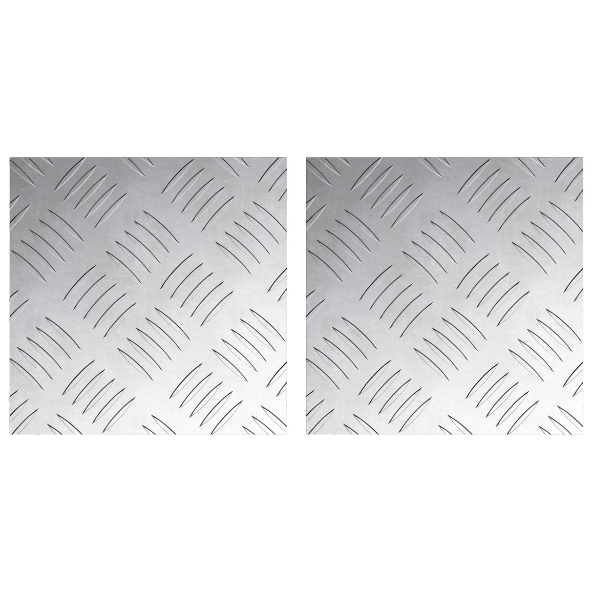 Aluminium Checker Plates 2 pcs Anti-slip 20x20 cm